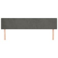 Горна табла за легло, тъмносива, 183x16x78/88 см, кадифе