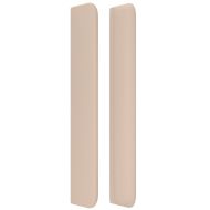 Горна табла с уши, капучино, 93x16x118/128 см, изкуствена кожа