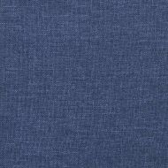 Горна табла за легло с уши, синя, 147x16x118/128 см, плат