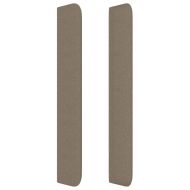 Горна табла за легло с уши, таупе, 103x16x118/128 см, плат