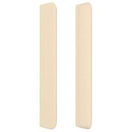 Горна табла за легло с уши, кремава, 83x16x118/128 см, плат