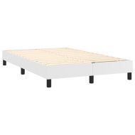 Боксспринг легло с матрак и LED бяло 120x200 см изкуствена кожа