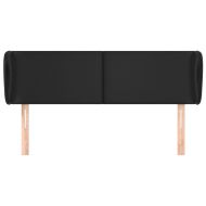 Горна табла с уши, сива, 147x23x78/88 см, изкуствена кожа