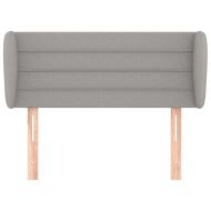 Горна табла за легло с уши, светлосива,83x23x78/88 см, плат