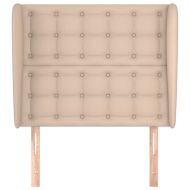 Горна табла с уши, капучино, 103x23x118/128 см, изкуствена кожа