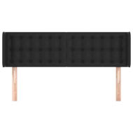 Горна табла за легло, черна, 147x16x78/88 см, изкуствена кожа