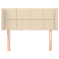 Горна табла за легло, кремава, 93x16x78/88 см, плат