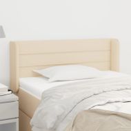 Горна табла за легло, кремава, 83x16x78/88 см, плат