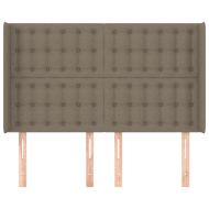 Горна табла за легло с уши, таупе, 147x16x118/128 см, плат