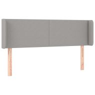 LED горна табла за легло, светлосива, 147x16x78/88 см, плат