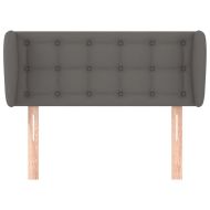 Горна табла с уши, сива, 93x23x78/88 см, изкуствена кожа