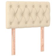 Боксспринг легло с матрак, кремава, 80x200 см, плат