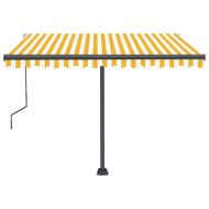 Свободностояща автоматична тента, 300x250 см, жълто/бяло