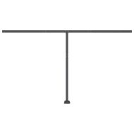 Ръчно прибиращ се сенник с LED, 400x300 см, жълто и бяло