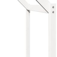 Двуетажно легло с покрив, бял, 90x200 см, борово дърво масив