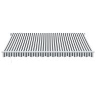 Ръчно прибираща се тента с LED, антрацит и бял, 400x300 см