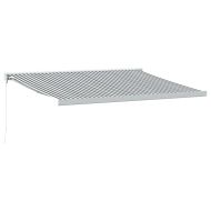 Прибираща се тента антрацит и бял 4x3 м плат и алуминий