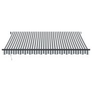 Ръчно прибираща се тента с LED, антрацит и бял, 400x300 см