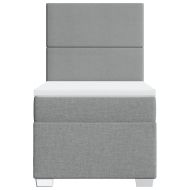 Боксспринг легло с матрак, светлосиво, 80x200 см, плат