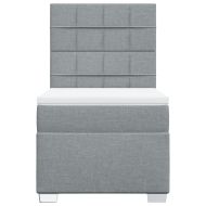 Боксспринг легло с матрак, светлосиво, 80x200 см, плат