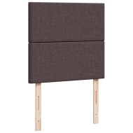 Боксспринг легло с матрак, тъмнокафяво, 100x200 см, плат