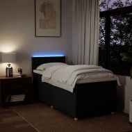 Боксспринг легло с матрак, черно, 100x200 см, плат