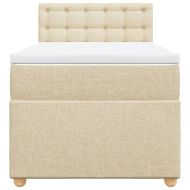 Боксспринг легло с матрак, кремава, 90x190 см, плат