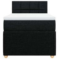 Боксспринг легло с матрак, черна, 90x190 см, плат