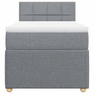 Боксспринг легло с матрак, светлосива, 90x190 см, плат