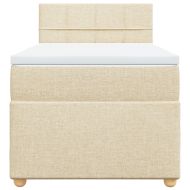 Боксспринг легло с матрак, кремава, 90x190 см, плат