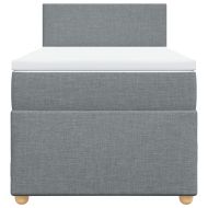 Боксспринг легло с матрак, светлосива, 90x190 см, плат