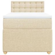 Боксспринг легло с матрак, кремава, 90x190 см, плат