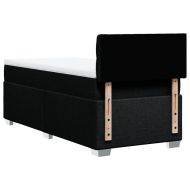 Боксспринг легло с матрак, черно, 90x200 см, плат