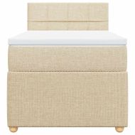 Боксспринг легло с матрак, кремаво, 100x200 см, плат