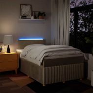 Боксспринг легло с матрак, кремаво, 120x200 см, плат