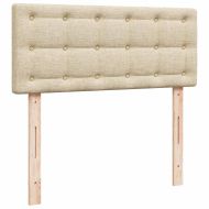 Боксспринг легло с матрак, кремаво, 120x200 см, плат