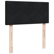 Боксспринг легло с матрак, черно, 100x200 см, кадифе