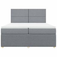 Боксспринг легло с матрак, светлосиво, 200x200 см, плат