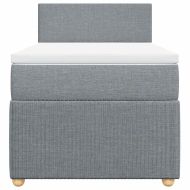 Боксспринг легло с матрак, светлосиво, 80x200 см, плат