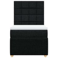 Боксспринг легло с матрак, черно, 100x200 см, плат