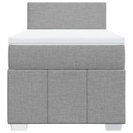 Боксспринг легло с матрак, светлосиво, 80x200 см, плат