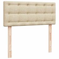 Боксспринг легло с матрак, кремаво, 120x190 см, плат