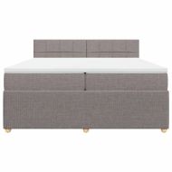 Боксспринг легло с матрак, таупе, 200x200 см, плат