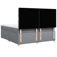 Боксспринг легло с матрак, светлосиво, 180x200 см, плат