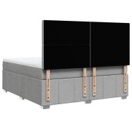 Боксспринг легло с матрак, светлосиво, 180x200 см, плат