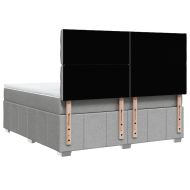 Боксспринг легло с матрак, светлосиво, 180x200 см, плат