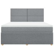 Боксспринг легло с матрак, светлосиво, 180x200 см, плат