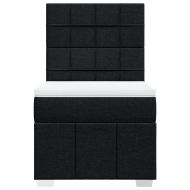 Боксспринг легло с матрак, черна, 90x190 см, плат