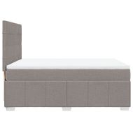 Боксспринг легло с матрак, таупе, 140x200 см, плат