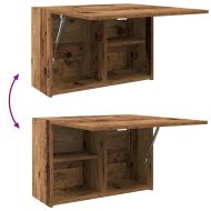 Стенен шкаф за баня, старо дърво, 60x25x40 см, инженерно дърво